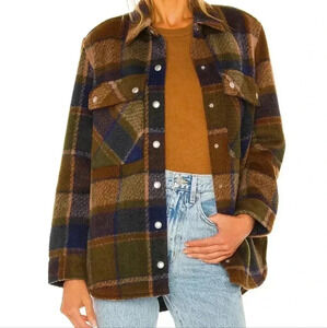 Blank NYC Flannel Shacket NWOT Womens Size Large Shacket